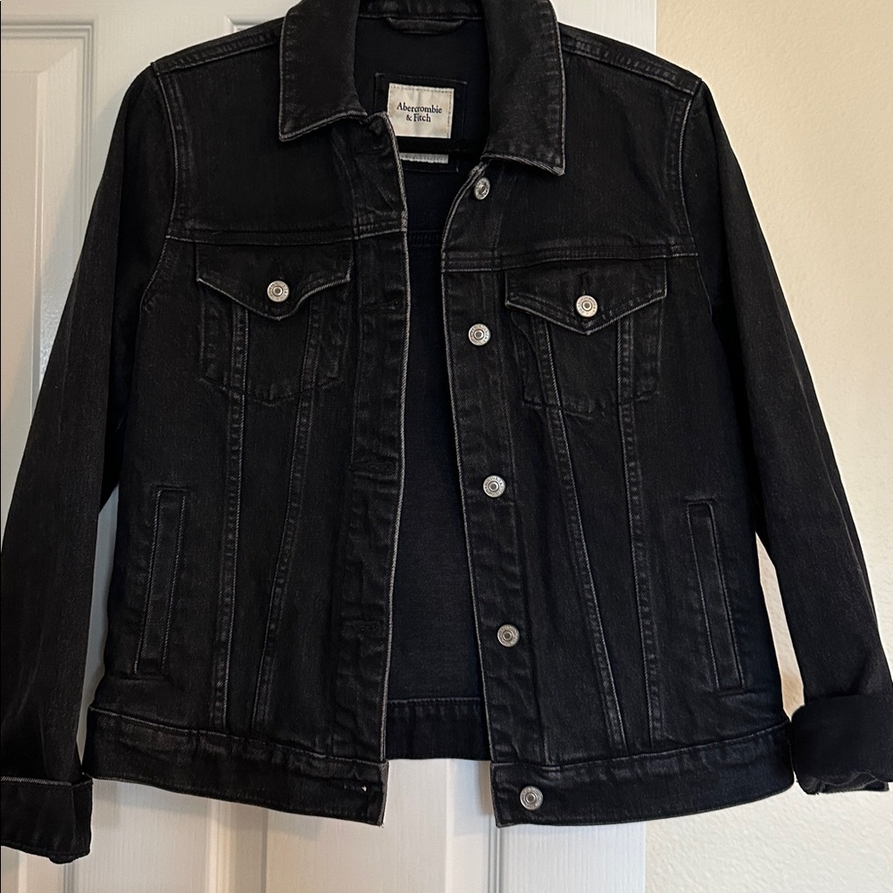 Abercrombie & Fitch Black Denim Jean Jacket